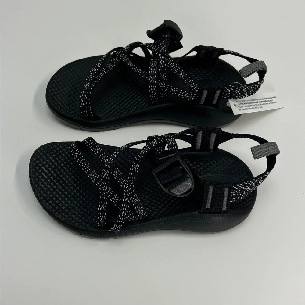Chaco ZX/1 EcoTread Sandals Kids 1 Unisex Black White Hiking Outdoors Summer New